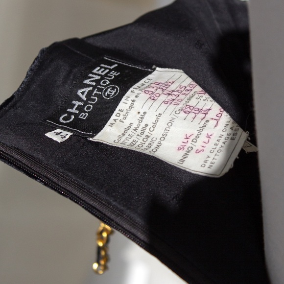 Chanel Vintage F/W 1993 Black Velvet Gold Chain Strap Corset 93A Dress - Picture 9 of 12